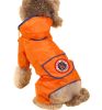 Fashion British Style Puppy Pet Dog Raincoat Pet Gear Rain Jacket ORANGE, L