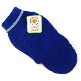 Fashion Pet Cable Knit Dog Sweater - BlueST80025