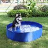 Foldable Dog Padding Pool Swimming Pool Puppy Cat Bath Tub Outdoor Portable Pet Garden Water Pond Ideal for Pets L Size 120*30cm